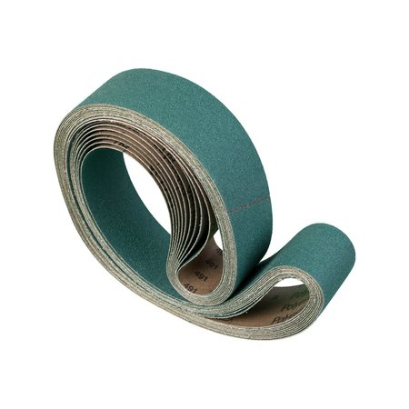 Pferd Coated Belt, Zirc, 2"x48", 80 Grit, Coated, 2" W, 48" L, 80 Grit, Zirconia Alumina 49790